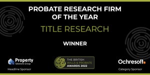 3. Probate Research Firm of the Year - A