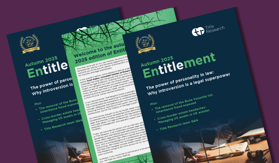 The front cover and foreword pages of Entitlement autumn 2025