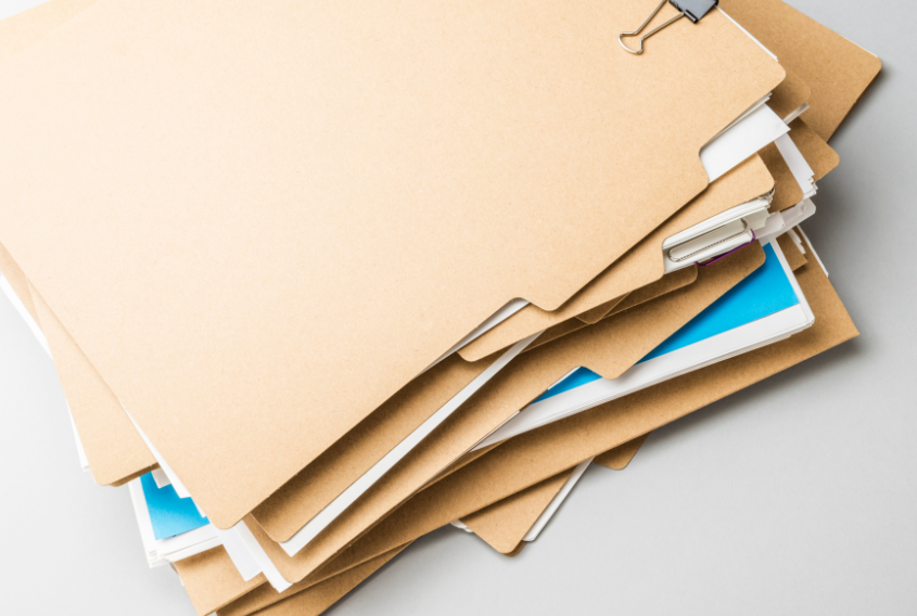 A pile of case files
