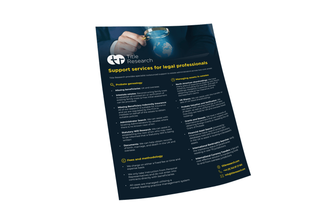 Title Research specialist services leaflet